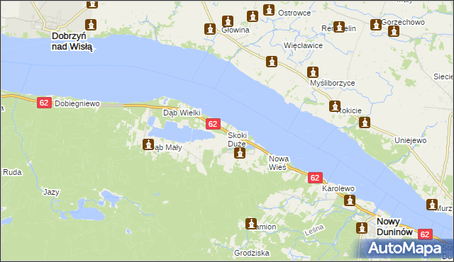 mapa Skoki Duże, Skoki Duże na mapie Targeo