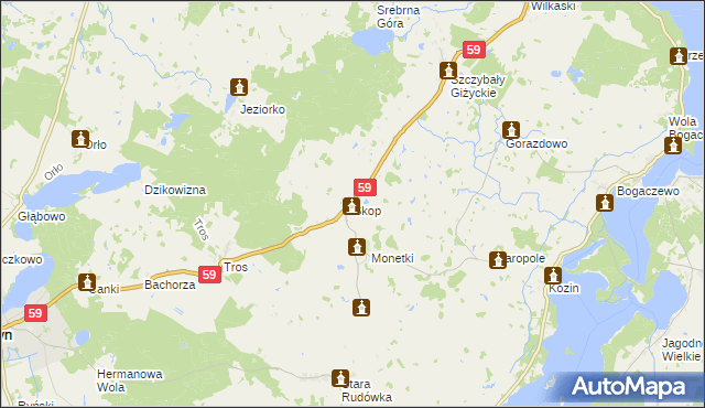 mapa Skop, Skop na mapie Targeo