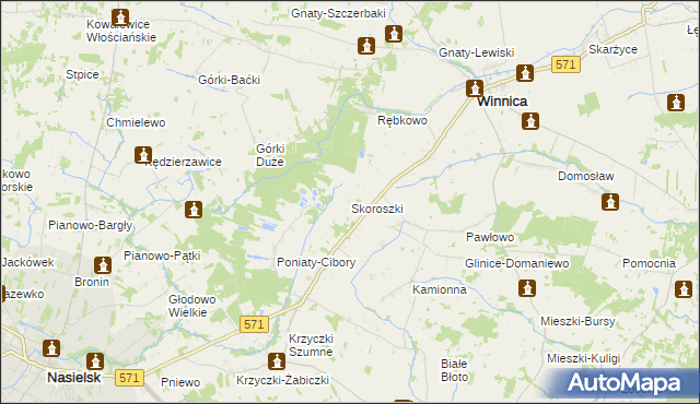 mapa Skoroszki, Skoroszki na mapie Targeo