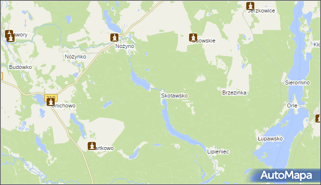 mapa Skotawsko, Skotawsko na mapie Targeo