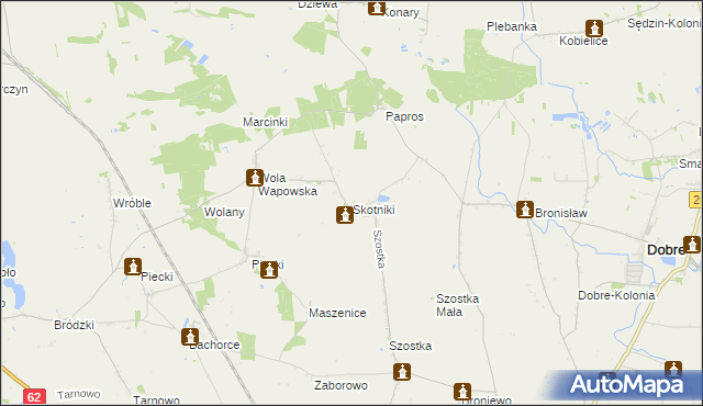 mapa Skotniki gmina Kruszwica, Skotniki gmina Kruszwica na mapie Targeo