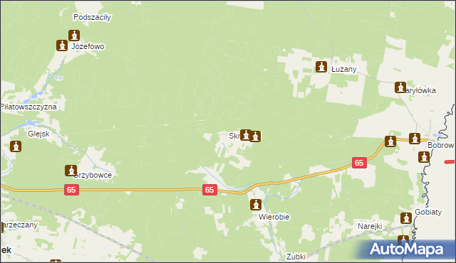 mapa Skroblaki, Skroblaki na mapie Targeo