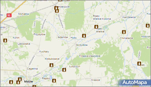 mapa Skrzydlów, Skrzydlów na mapie Targeo