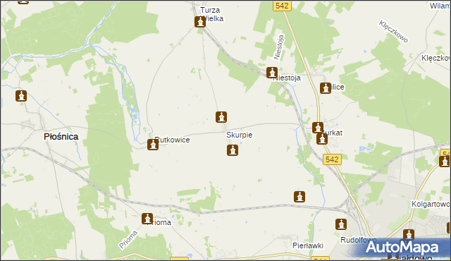 mapa Skurpie, Skurpie na mapie Targeo