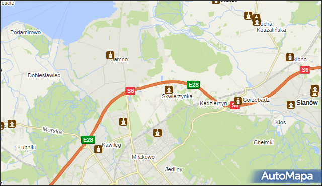 mapa Skwierzynka, Skwierzynka na mapie Targeo