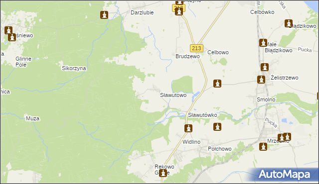 mapa Sławutowo, Sławutowo na mapie Targeo