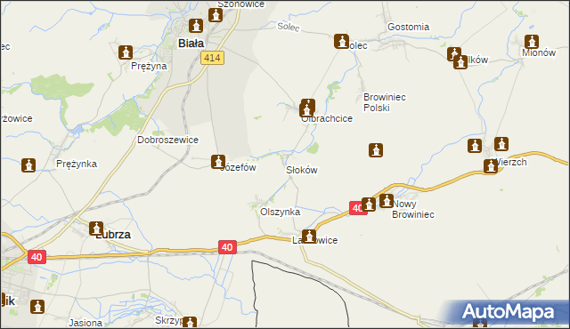 mapa Słoków, Słoków na mapie Targeo