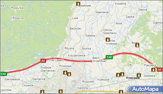 mapa Słomka, Słomka na mapie Targeo