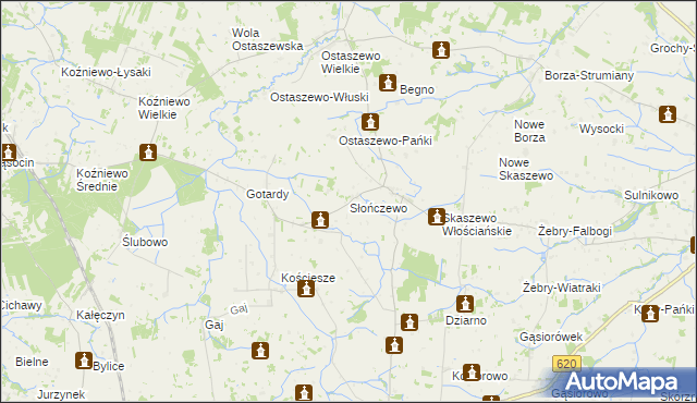 mapa Słończewo, Słończewo na mapie Targeo