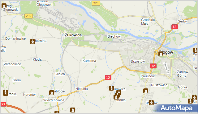 mapa Słone gmina Żukowice, Słone gmina Żukowice na mapie Targeo