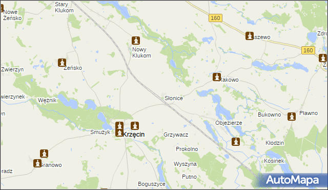 mapa Słonice, Słonice na mapie Targeo