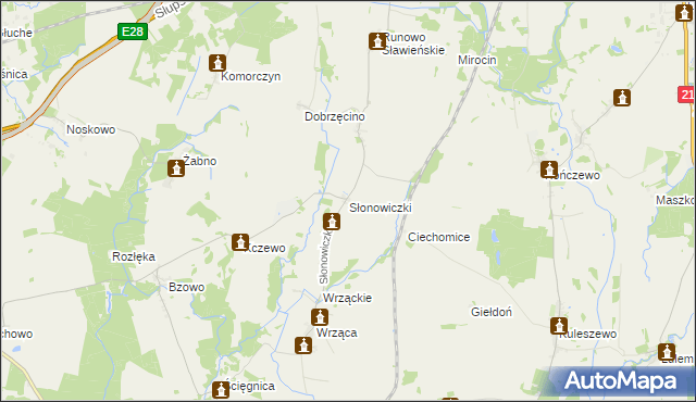 mapa Słonowiczki, Słonowiczki na mapie Targeo