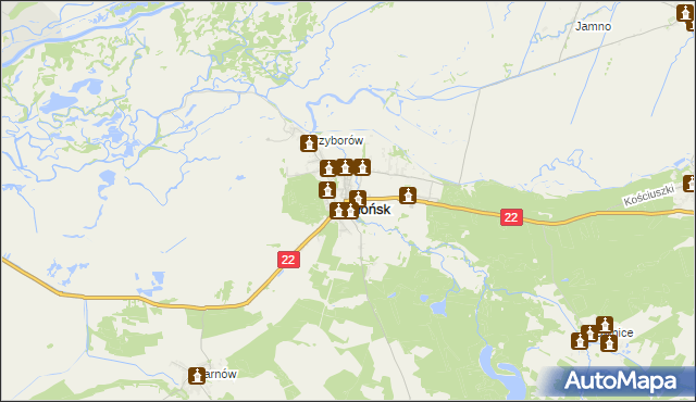 mapa Słońsk, Słońsk na mapie Targeo