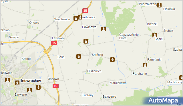 mapa Słońsko, Słońsko na mapie Targeo