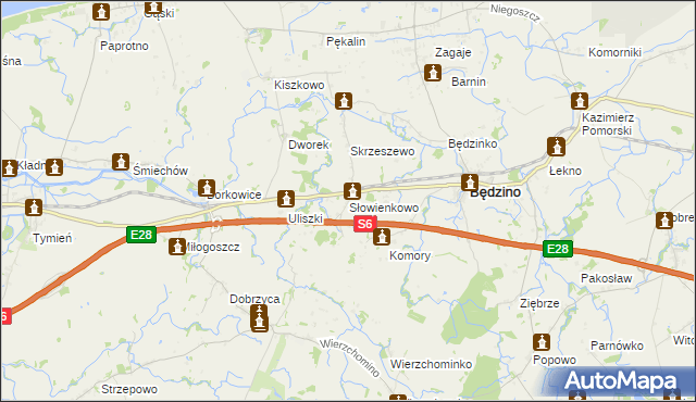 mapa Słowienkowo, Słowienkowo na mapie Targeo