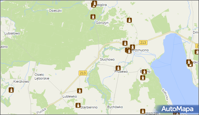 mapa Słuchowo, Słuchowo na mapie Targeo