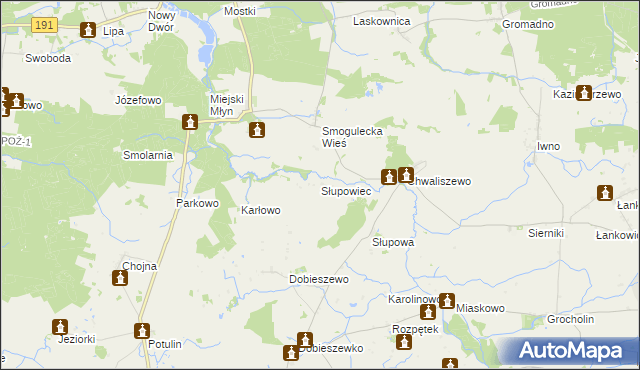 mapa Słupowiec, Słupowiec na mapie Targeo