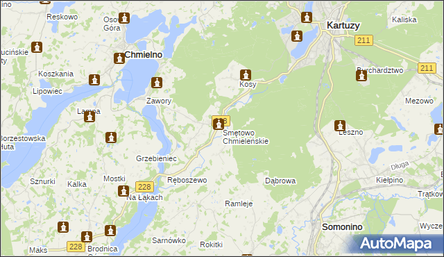 mapa Smętowo Chmieleńskie, Smętowo Chmieleńskie na mapie Targeo