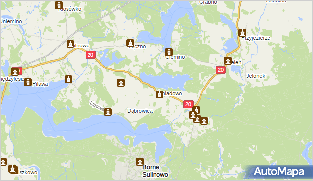 mapa Śmiadowo, Śmiadowo na mapie Targeo