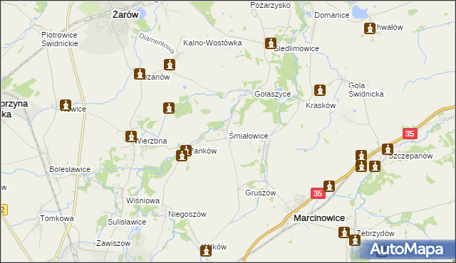 mapa Śmiałowice, Śmiałowice na mapie Targeo