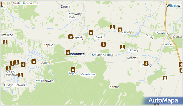 mapa Śmiary-Kolonia, Śmiary-Kolonia na mapie Targeo