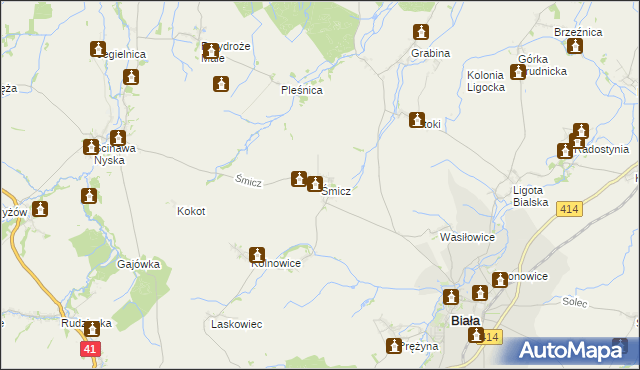 mapa Śmicz, Śmicz na mapie Targeo