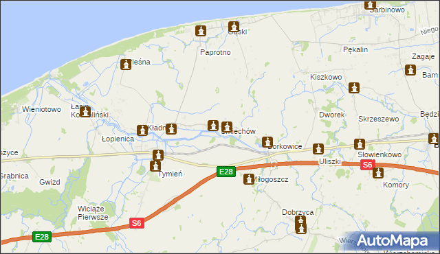 mapa Śmiechów, Śmiechów na mapie Targeo