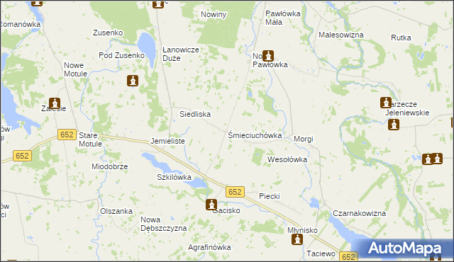 mapa Śmieciuchówka, Śmieciuchówka na mapie Targeo