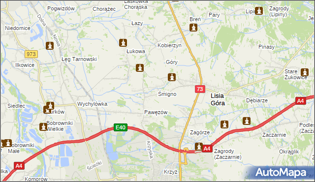 mapa Śmigno, Śmigno na mapie Targeo