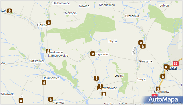 mapa Smogorzów gmina Namysłów, Smogorzów gmina Namysłów na mapie Targeo