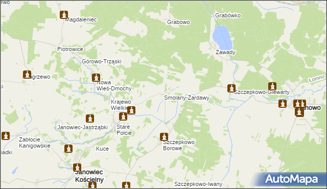 mapa Smolany-Żardawy, Smolany-Żardawy na mapie Targeo