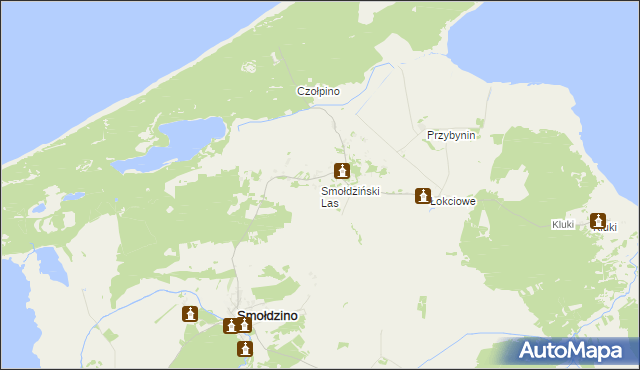 mapa Smołdziński Las, Smołdziński Las na mapie Targeo