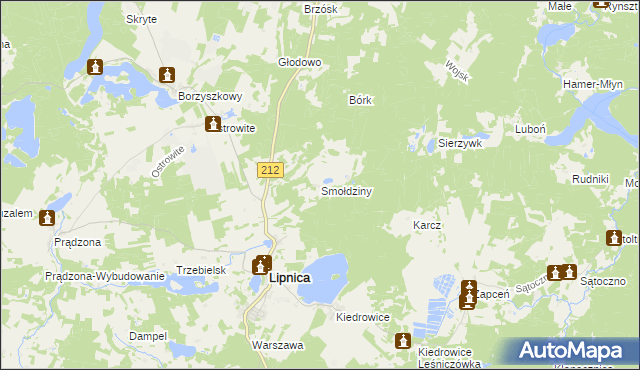 mapa Smołdziny, Smołdziny na mapie Targeo