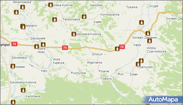 mapa Smoryń, Smoryń na mapie Targeo