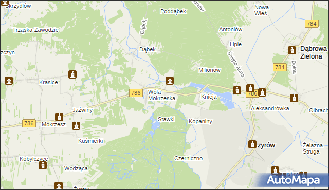 mapa Smyków gmina Przyrów, Smyków gmina Przyrów na mapie Targeo