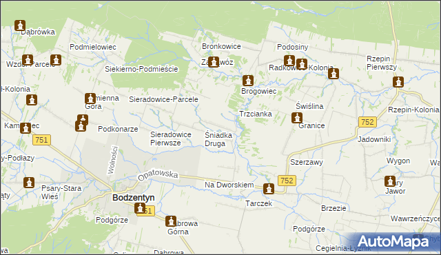 mapa Śniadka Trzecia, Śniadka Trzecia na mapie Targeo