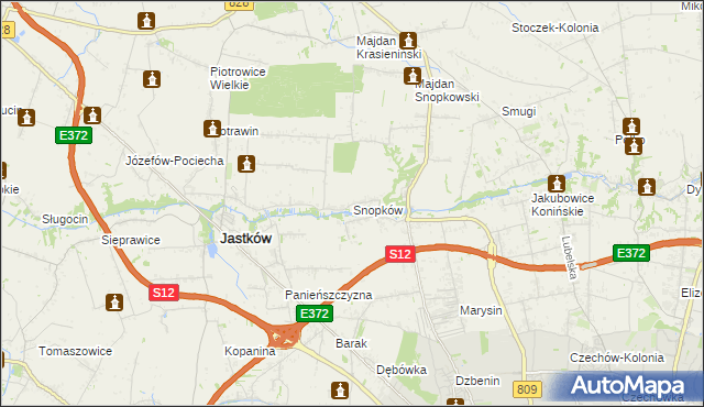 mapa Snopków, Snopków na mapie Targeo