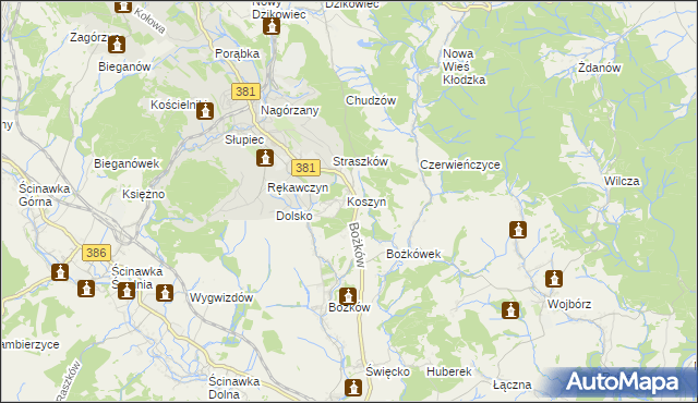 mapa Sobaniów, Sobaniów na mapie Targeo