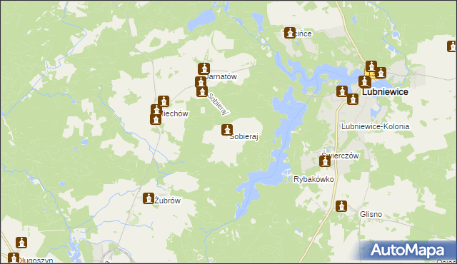 mapa Sobieraj, Sobieraj na mapie Targeo