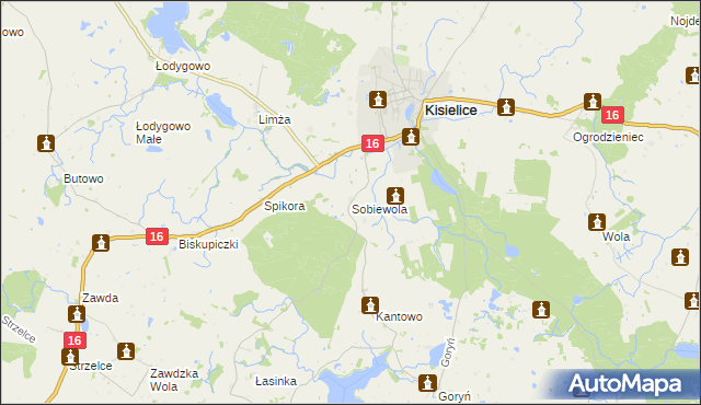 mapa Sobiewola, Sobiewola na mapie Targeo