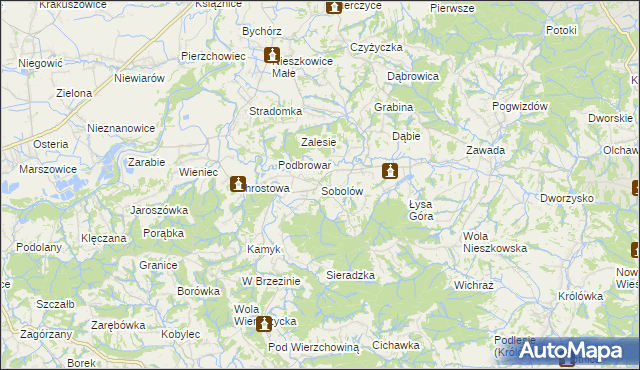 mapa Sobolów, Sobolów na mapie Targeo