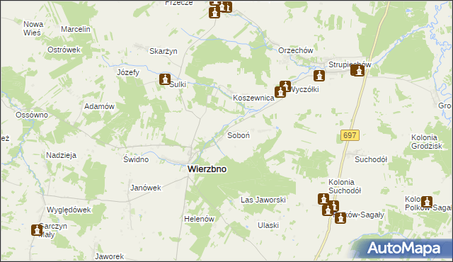 mapa Soboń, Soboń na mapie Targeo