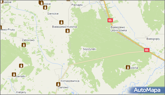 mapa Sojczynek, Sojczynek na mapie Targeo