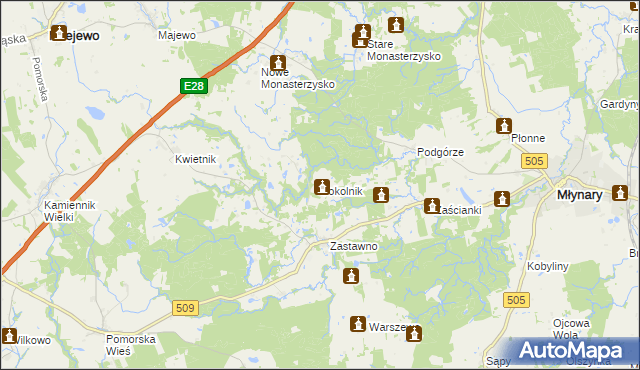 mapa Sokolnik gmina Młynary, Sokolnik gmina Młynary na mapie Targeo