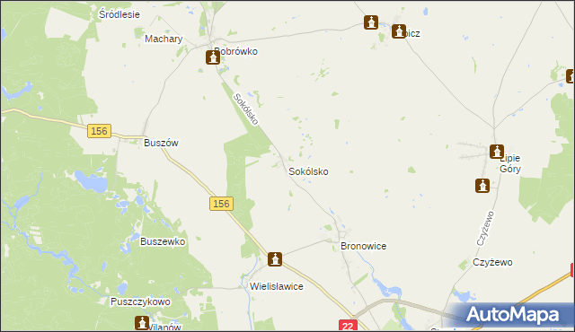 mapa Sokólsko, Sokólsko na mapie Targeo