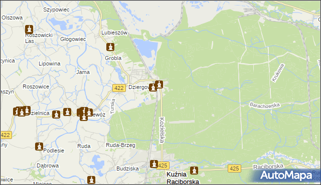 mapa Solarnia gmina Bierawa, Solarnia gmina Bierawa na mapie Targeo