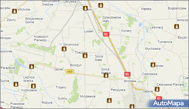 mapa Solca Mała, Solca Mała na mapie Targeo