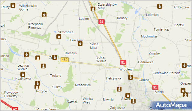 mapa Solca Wielka, Solca Wielka na mapie Targeo