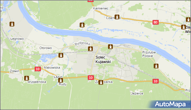 mapa Solec Kujawski, Solec Kujawski na mapie Targeo