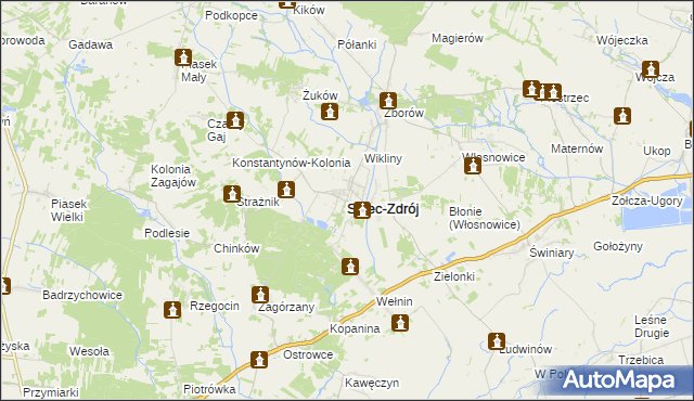 mapa Solec-Zdrój, Solec-Zdrój na mapie Targeo